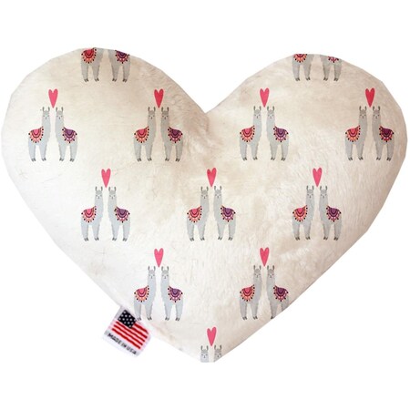 Mirage Pet Products Llama Love Stuffing Free 8 in. Heart Dog Toy 1369-SFTYHT8
